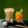 thumbnail image 7 of 100 Pcs Golf Ball Cocktail Picks, GIXUSIL 4.7 inch Golf Themed Fruit Bamboo Toothpick Party Toothpicks for Appetizer Skewers Holiday Cocktail Decorations for Party Supplies, 7 of 7