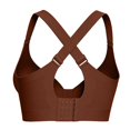 thumbnail image 6 of VISALY Jelly Bras for Women Plus Size Seamless Wireless Lifting Bra Full Coverage V‑Neck No Underwire Support Bralette Wide Strap Smoothing Soft Comfy Lift Minimizer Push Up T‑Shirt Bra Brown M, 6 of 6