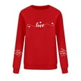 thumbnail image 4 of Vetsdori Womens Long Sleeve Tops Crewneck Pullover Heart Graphic,Gifts for Wife Casual Love Cute Sweatshirts for Women, 4 of 7