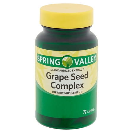 Spring Valley Standardized Extract Grape Seed Complex, Capsules, 72 (Best Grape Seed Extract Capsules)