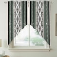 thumbnail image 2 of Sage Green Boho Swag Valances for Windows, Kitchen Window Curtains Over Sink, Vintage Ethnic Tribe Retro Abstract Art Window Treatment Curtains for Living Room/Bedroom Curtains 2 Panel Sets 36"x45", 2 of 8