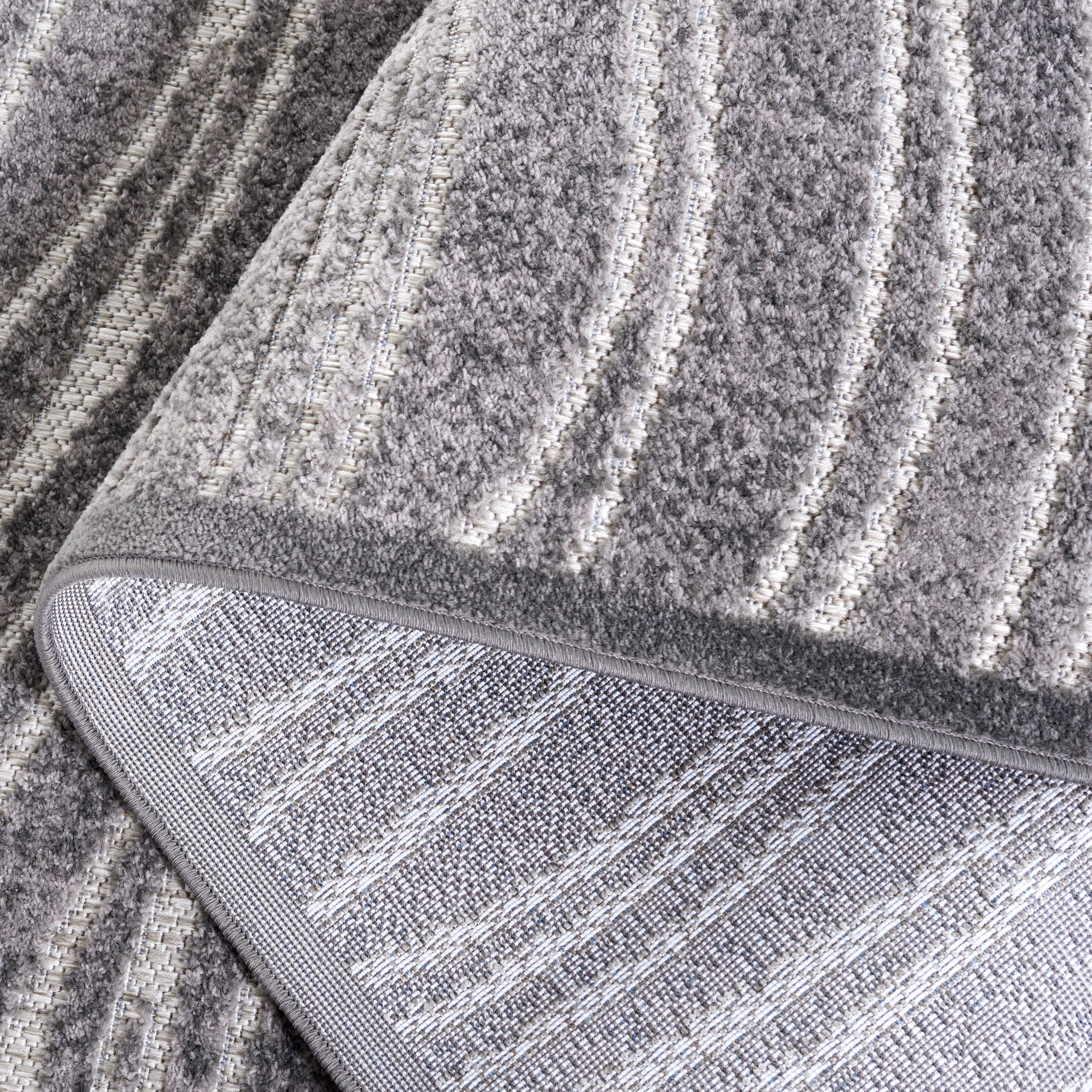 SAFAVIEH Cottage Tayler Geometric Indoor/Outdoor Runner Rug, Grey, 2'3" x 8'