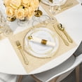thumbnail image 5 of missunny-175PCS Gold Plastic Plates for 25 Guests, Disposable Dinnerware Sets Include 50 Gold Rim Plastic Plates, 25 Silverwares, 25 Cups, and 25 Pre Rolled Napkins for Party, Wedding and Graduation, 5 of 5