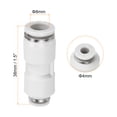 thumbnail image 2 of Unique Bargains 8mm à 4mm Réduction Pousser pour Connecter Raccord de Ligne d'Air Blanc, Pack de 5, 2 of 4