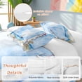 thumbnail image 2 of 3 Piece Nautical Blue Duvet Cover Set Queen Size,Microfiber Comforter/Quilt Cover with Corner Ties and 2 Pillowcases,Lighthouse Ocean Sailboat Summer Painting All Season Bedding with Zipper Closure, 2 of 8