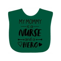 Inktastic My Mommy is a Nurse and a Hero Boys or Girls Baby Bib