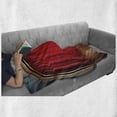 thumbnail image 6 of Theatre Soft Flannel Fleece Blanket, Show Stage with Classic Curtains Wooden Plank Floors Digital Illustration Print, Cozy Plush for Indoor and Outdoor Use, 70" x 90", Red and Brown, by Ambesonne, 6 of 6