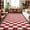 Red, variant on Orange Beige Arrow Washable Round Area Rug 3 ft, Abstract Japanese Orange Beige Arrow Soft Non Slip Rugs Stain Repellent Indoor Felt Carpet for Living Dining Room Bedroom Home Office