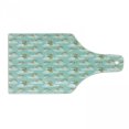 thumbnail image 1 of Angel Cutting Board, Angels Playing Harp in Sky Clouds Myth Folk Lyre Folk Music Band Joy, Decorative Tempered Glass Cutting and Serving Board, Wine Bottle Shape, Earth Yellow Seafoam, by Ambesonne, 1 of 1