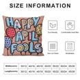 thumbnail image 5 of Nawypu U Life Welcome Cute Happy April Fools Day Decorative Square Throw Pillow Cases Covers Protectors, 5 of 5