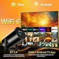 thumbnail image 2 of Projector 4K 1080P Portable with WiFi6 Bluetooth5.4 270° Rotatable Auto  Correction 35-130" Video Projector, 2 of 8