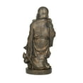 thumbnail image 6 of 11" x 23" Brown Polystone Meditating Buddha Sculpture with Engraved Carvings and Relief Detailing, by DecMode, 6 of 7