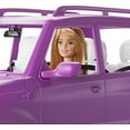 Barbie Sweet Orchard Farm Doll with FourSeat Purple OffRoading Toy Car Set