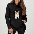 thumbnail image 2 of Kangaroo Pouch Hoodie for Women Oversized Dog Pouch Sweatshirts Pet Carrier Pullover for Halloween, Valentine's Day, Christmas, 2 of 9