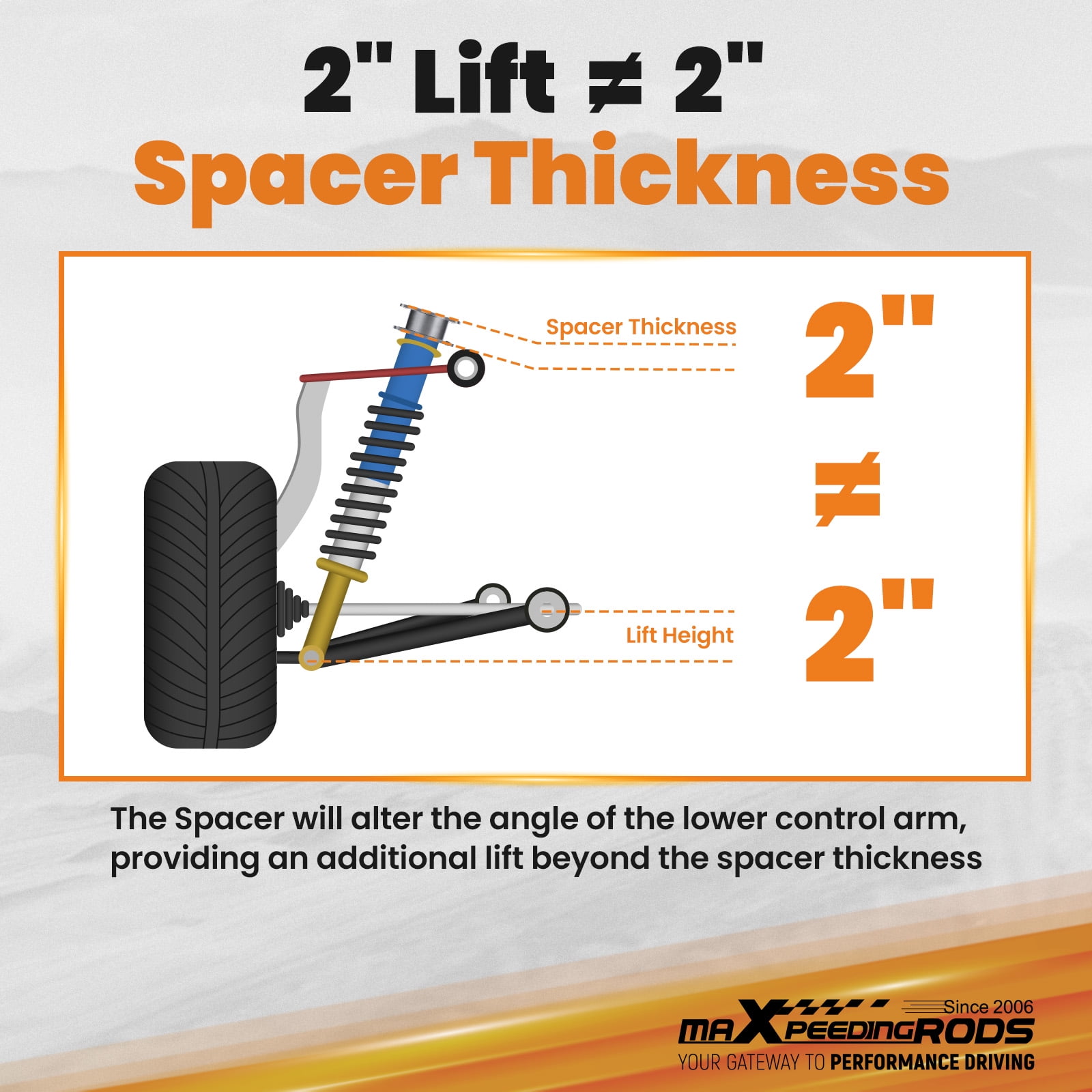 maXpeedingrods 2" Lift Kit for Geo/Chevy Tracker/Suzuki Sidekick 1989-1998, Suspension Leveling Kit