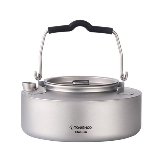 TOMSHOO Titanium Tea Pot Kettle 600ml 1000ml Lightweight Camping Pot