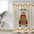 thumbnail image 3 of Red Truck Shower Curtain Waterproof Polyester Fabric,Retro Red Truck with Farm Fresh Sunflower USA Flag 36x72inch Curtain Decor Sets with Hooks for Bathroom Showers and Bathtubs, 3 of 6