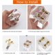 thumbnail image 3 of 4 Uds bisagras cilíndricas bisagra invisible bisagra de barril de latón para joyero Diy artesanía a mano (10mm),11 Feliz Sencillez, 3 of 5