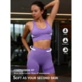 thumbnail image 5 of Two Set 2pcs Women's High-Waist Tie-Dye Yoga Leggings Set Sports Bra High Support Buttock-Lifting Workout Shorts Pilates Training Set Gym Clothing Running Cycling Suit.Purple,Black, 5 of 8