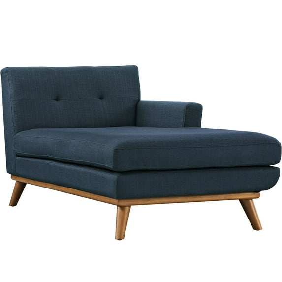 Modern Contemporary Right-Arm Chaise , Navy, Fabric
