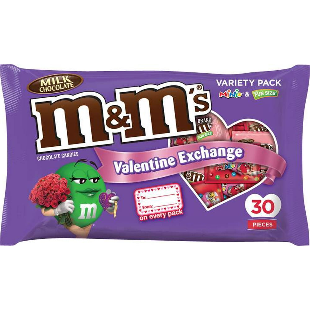 Mars M&M's Fun Size Valentine's Day Milk Chocolate Candy Exchange, 15.1