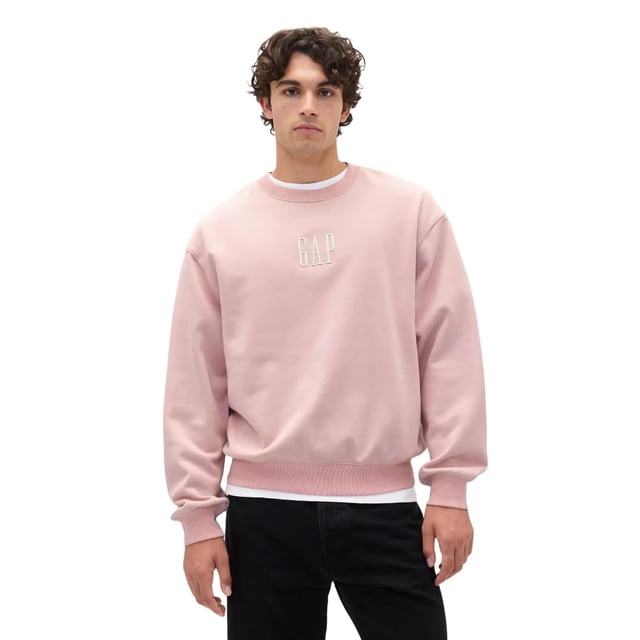 Sudadera GAP para Hombre con Logo, Cuello Redondo, Forrada en Rosa Puro XL