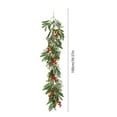 thumbnail image 3 of Gumesh 3 Ft Artificial Pine Garland, Realistic Christmas Greenery Rattan Swag for Door and Wall Decor, Natural-Looking Holiday Hanging Decoration, 3 of 6