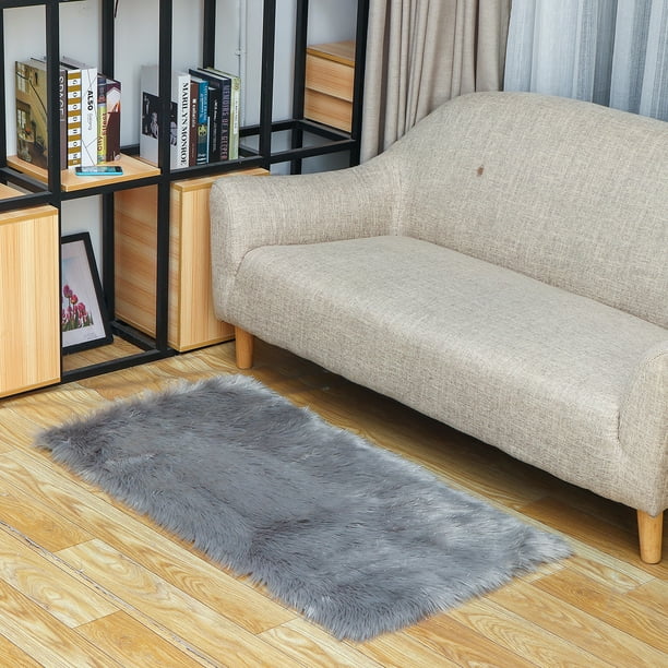 Super Soft Household Fluffy Rug Faux Fur Area Rug, Fur Rugs for Bedroom