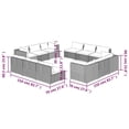 thumbnail image 4 of vidaXL 12 Piece Garden Lounge Set with Cushions Poly Rattan Black, 4 of 5