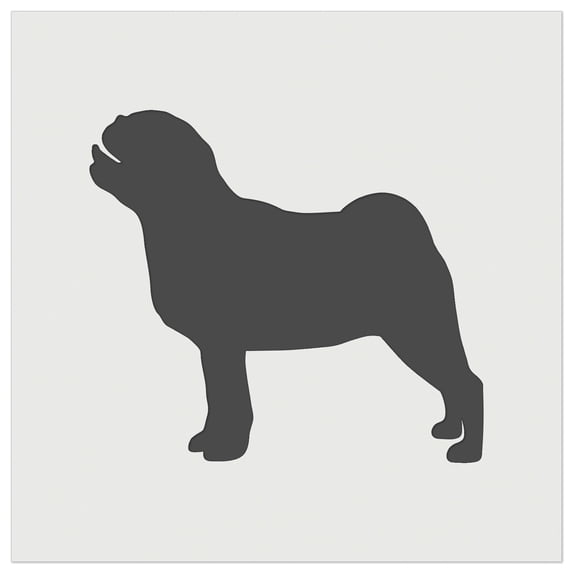 Pug Dog Solid DIY Cookie Wall Craft Stencil - 7.0 Inch