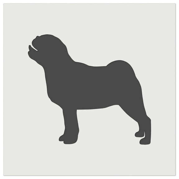 Pug Dog Solid DIY Cookie Wall Craft Stencil - 5.5 Inch