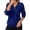 Blue, variant on Women's Quilted Sweatshirts 1/4 Zipper Neck Long Sleeve Textured Solid Casual Loose Fashion Fall Pullover Tops Polo Tunic Cable Knit Sweater