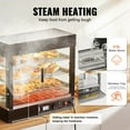 thumbnail image 4 of KFFKFF 3-Tier Commercial Food Warmer Display Countertop Pizza Cabinet with Light, 4 of 9