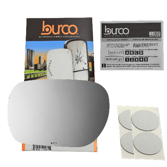 Fits 03-04 Inf M45, 02-06 Inf Q45, Left Driver Replacement Mirror Glass Lens (Fit Over For Auto-Dimming Mirror) with Adhesive, USA (Mirror Does not Auto Dim)