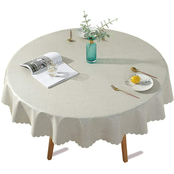 Round Vinyl Oilcloth Tablecloth 60 Inch, Oilcloth Tablecloth Round 70cm X 6