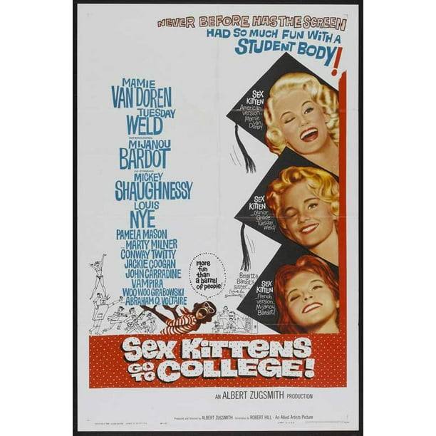 Sex Kittens Go To College Movie Poster Style E 27 X 40 1960 