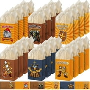 Glenmal 24 Sets PresNok Armor of God Gift Bag Paper and Cards Religious Large Christian Gift Bags Inspirational Bible Verse Gift Wrap Bags for First Communions Baptism Christenings Weddings Party