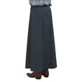 thumbnail image 4 of Women's Long Ankle Length Denim A-Line Panel Skirt, 4 of 10