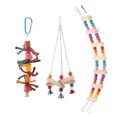 thumbnail image 3 of 3pcs/set Parrot Toys Triangle Stand Rack Hanging Ladder Chewing Swing Cage Accessory, 3 of 8