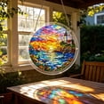 thumbnail image 6 of YangKa Acrylic Puzzle Suncatcher, Sunset Lighthouse Ocean Coastal Window Pendant, Ideal Gift for Ocean Lovers, All Season Decor, 6 of 9