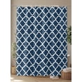 thumbnail image 4 of Fsddascl Lake Blue Moroccon Shower Curtain Set - 54" x 78" Washable Bathtub Curtain with 12 Hooks, Minimalist Ethnic Bohemian Aesthetic Waterproof Fabric Stall Shower Curtains for Bathroom/Bathtub, 4 of 6