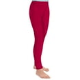 thumbnail image 4 of Yartina Girls Solid Color Athletic Leggings Yoga Workout Pants Kids Dance Performance Tights Sport Burgundy 10, 4 of 6