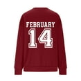 thumbnail image 6 of successthop Valentine Sweatshirts for Women Front Heart Back Number Oversized Crewneck No Hood Tops Long Sleeve Jumper L, 6 of 6