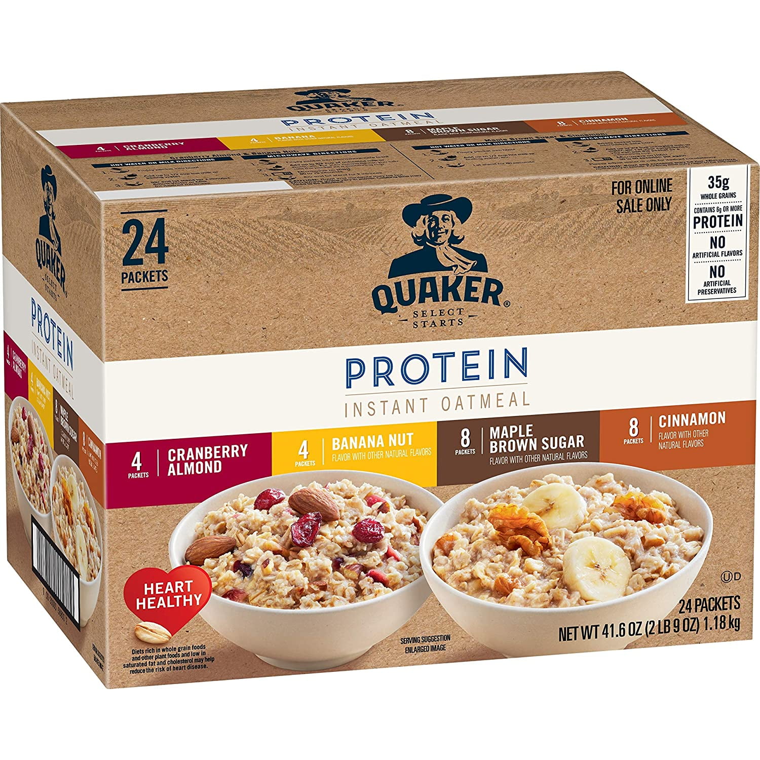 Quaker Protein Instant Oatmeal Variety Pack 24 Jordan Ubuy