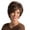 Brown, variant on Short Pixie Wig with Asymmetrical Fringe, Layered Synthetic Wig for Women, Natural Looking Short Wigs(Red,One Size)