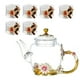 thumbnail image 3 of Tetera De Vidrio Francia Esmalte Rose Tetera De Vidrio Hervidor De Agua Esmalte Resistente Al Calor Tetera De Vidrio Con Colador 6 Tazas Juego De Tazas De Tetera Para Té De Cocina Minnieouse HA019007-00, 3 of 6