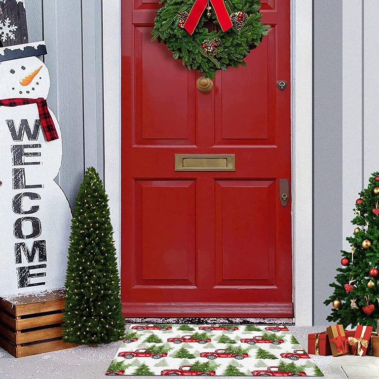  Indoor Doormat Entryway Rugs Christmas Gnome Xmas Tree Winter  Snow Floor Mats Front Door Rug Non Slip Welcome Mat Absorbent Door Mat for  Kitchen Bath Patio 20x31.5 Inch : Home 