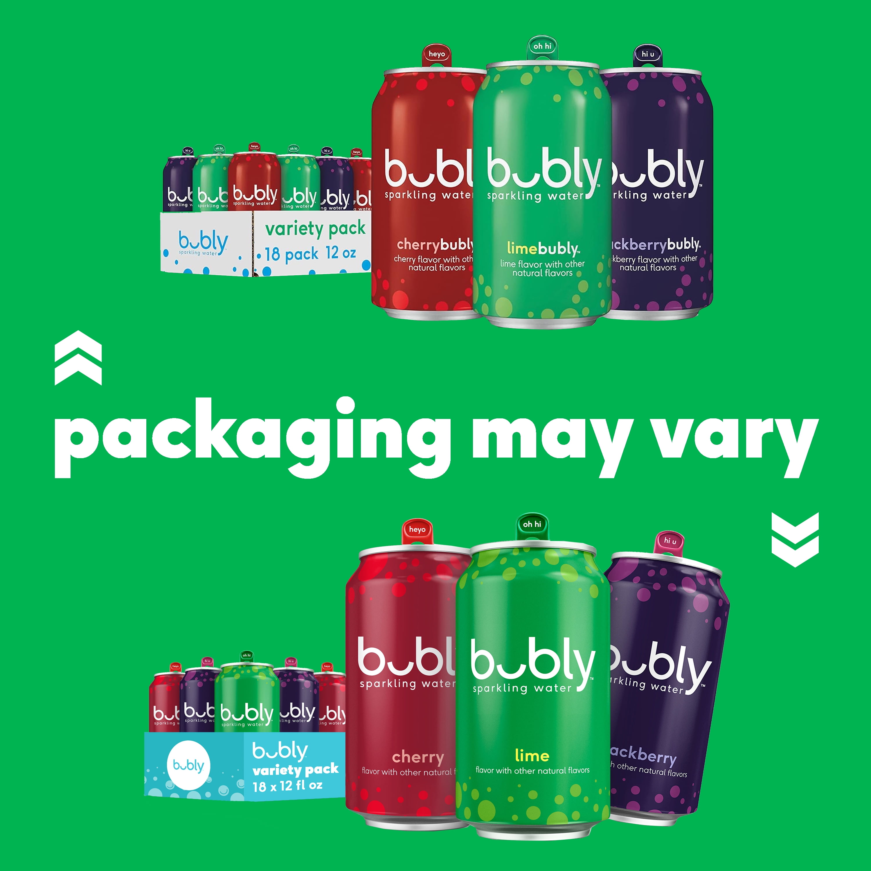 bubly Lime Yours Sparkling Water, Fruity Flavored Drinks