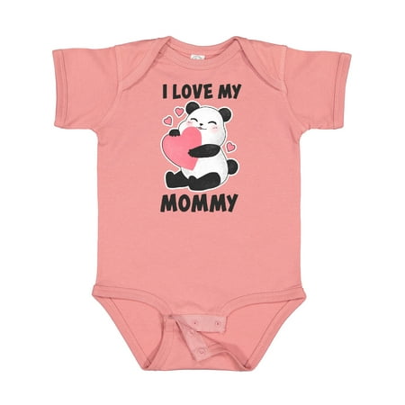 

Inktastic I Love My Mommy with Panda Illustration Gift Baby Boy or Baby Girl Bodysuit
