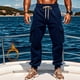 thumbnail image 5 of Puntoco Pantalones casuales de moda con cordón de color sólido para hombres, pantalones largos, 5 of 9